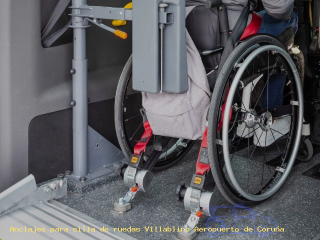 Sujección de silla de ruedas Villablino Aeropuerto de Coruña